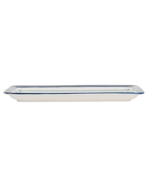 Plat Un été à la mer blanc/bleu - 33x20 cm