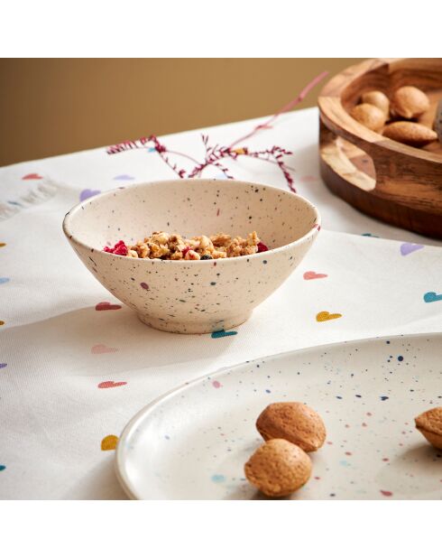 Plat ovale Moucheté multicolore - 30x23 cm