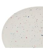 Plat ovale Moucheté multicolore - 30x23 cm