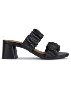 Mules en Cuir Genziana noires - Talon 6.5 cm