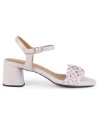 Sandales en Cuir Genziana vieux rose - Talon 6.5 cm