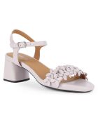 Sandales en Cuir Genziana vieux rose - Talon 6.5 cm