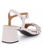 Sandales en Cuir Genziana vieux rose - Talon 6.5 cm