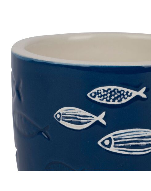 4 Gobelets Un été à la mer bleu/blanc - 17cl