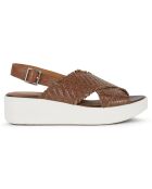 Sandales en Cuir Laudara brunes - Talon 5 cm