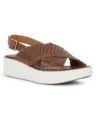 Sandales en Cuir Laudara brunes - Talon 5 cm