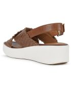 Sandales en Cuir Laudara brunes - Talon 5 cm