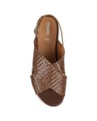 Sandales en Cuir Laudara brunes - Talon 5 cm