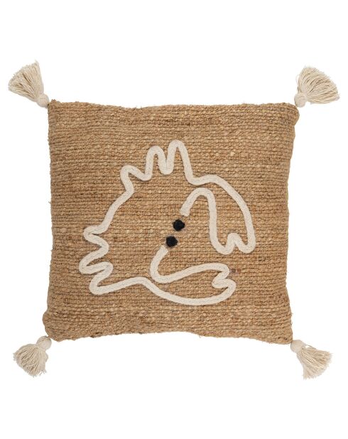 Kussenhoes Een zomer aan zee naturel/wit - 45x45 cm