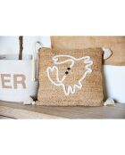 Kussenhoes Een zomer aan zee naturel/wit - 45x45 cm