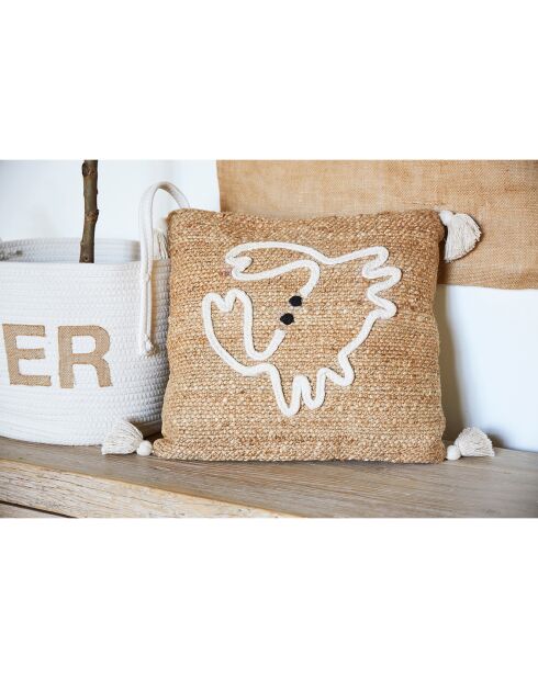 Kussenhoes Een zomer aan zee naturel/wit - 45x45 cm