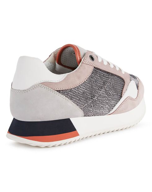 Baskets Doralea gris/vieux rose
