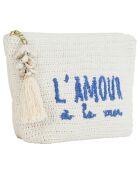 Pochette Un été à la mer bleu - 28x10x20 cm