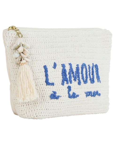 Pochette Un été à la mer bleu - 28x10x20 cm