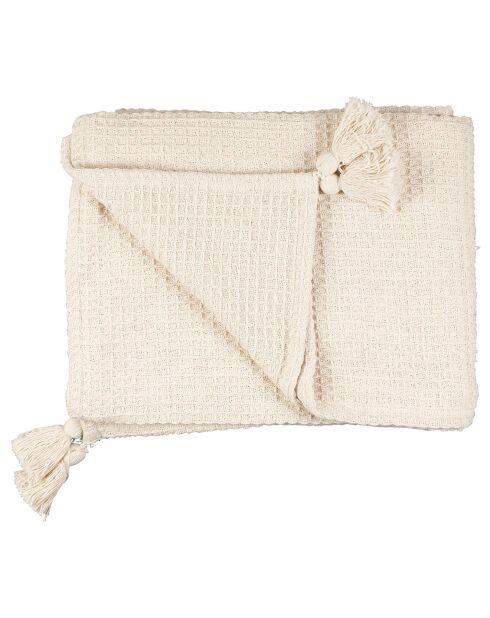 Tela escocesa Beezz en forma de panal, color crudo, 170 x 130 cm