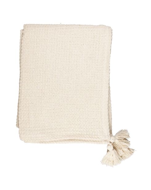 Tela escocesa Beezz en forma de panal, color crudo, 170 x 130 cm