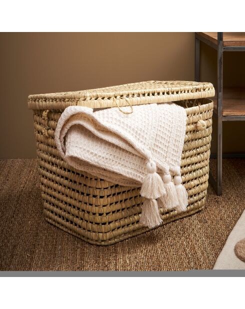 Tela escocesa Beezz en forma de panal, color crudo, 170 x 130 cm