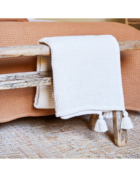 Tela escocesa Beezz en forma de panal, color crudo, 170 x 130 cm