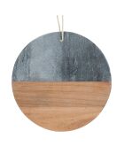 Planche à découper ronde Pierre gris - D.30 cm