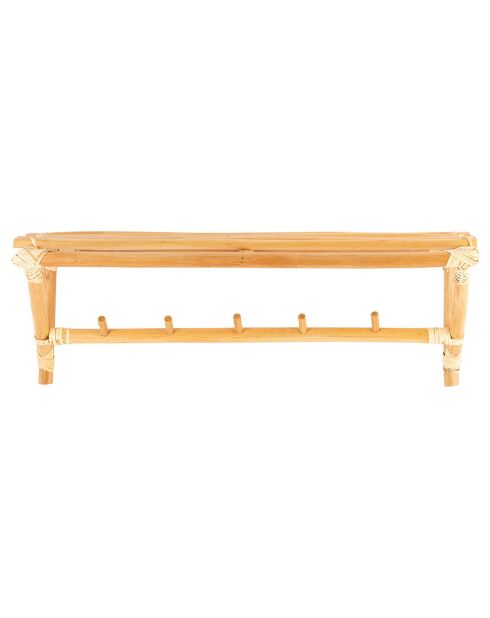 Porte manteau avec étagère Splendeur naturel - 47x18x16 cm
