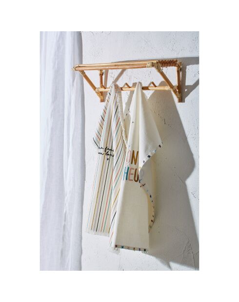 Porte manteau avec étagère Splendeur naturel - 47x18x16 cm