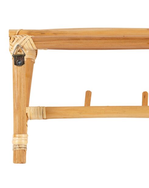 Porte manteau avec étagère Splendeur naturel - 47x18x16 cm