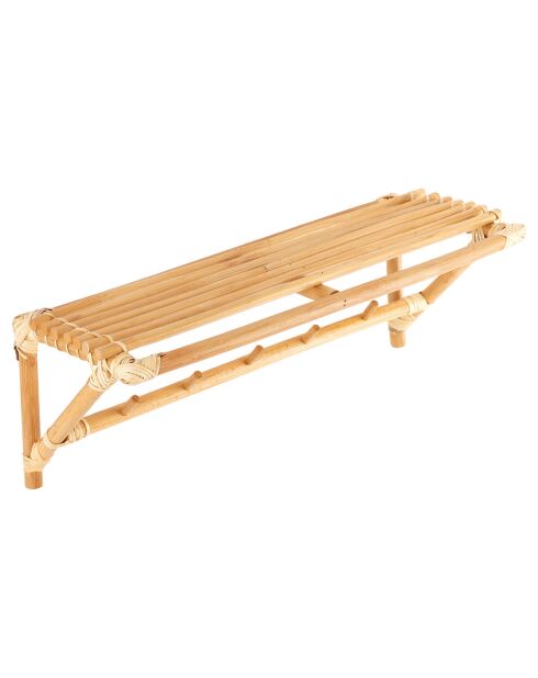 Porte manteau avec étagère Splendeur naturel - 47x18x16 cm