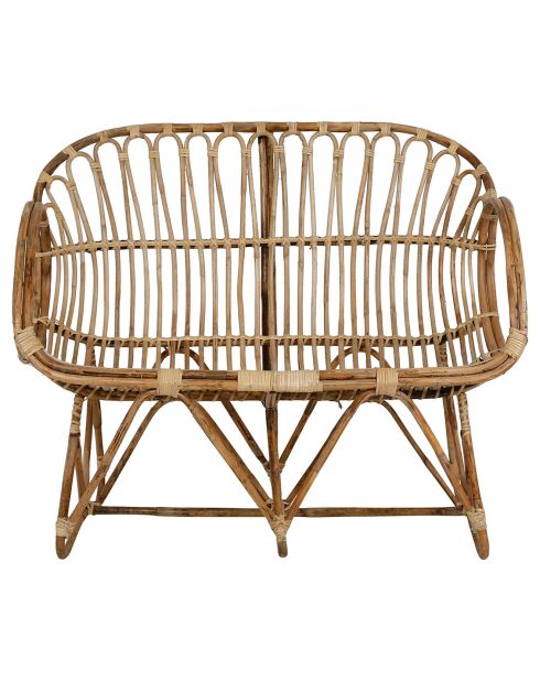 Banquette 2 places Plume de Paon naturel - 104x70x88 cm
