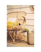 Banquette 2 places Plume de Paon naturel - 104x70x88 cm
