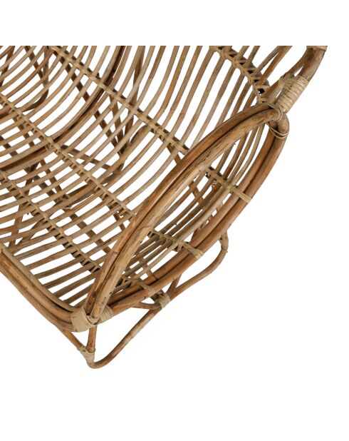 Banquette 2 places Plume de Paon naturel - 104x70x88 cm