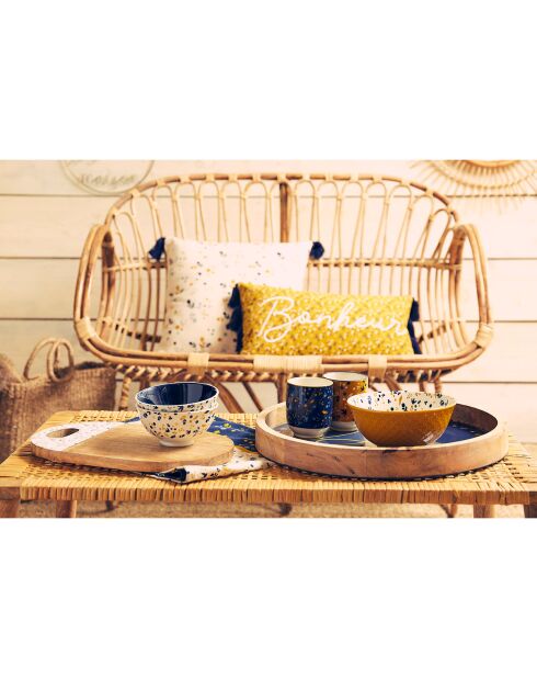 Banquette 2 places Plume de Paon naturel - 104x70x88 cm