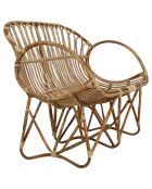 Banquette 2 places Plume de Paon naturel - 104x70x88 cm