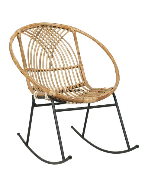 Rocking chair Stainsy naturel - 74x88x90 cm