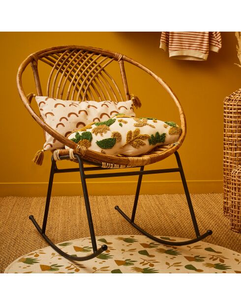Rocking chair Stainsy naturel - 74x88x90 cm