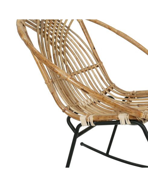 Rocking chair Stainsy naturel - 74x88x90 cm