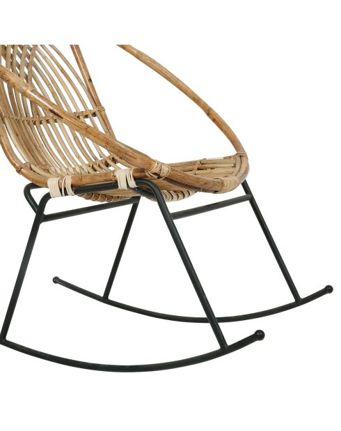 Rocking chair Stainsy naturel - 74x88x90 cm