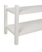 Console 2 étagères Adela blanc/naturel - 100x35x80 cm