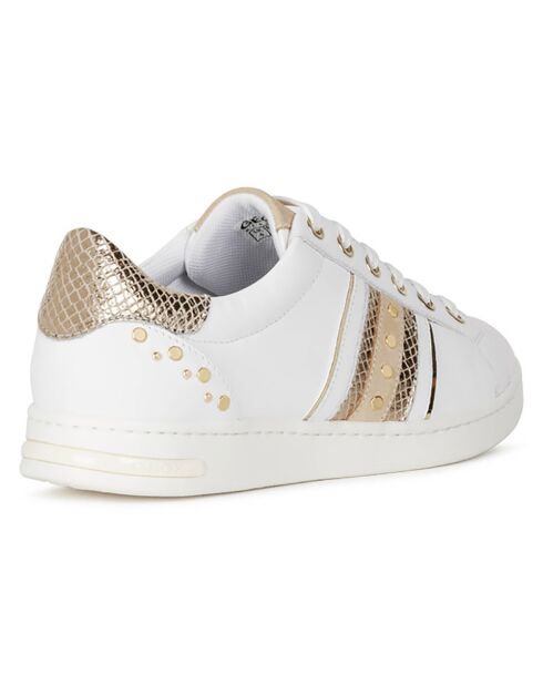 Baskets en Cuir Jaysen blanc/doré
