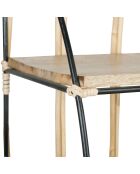 Etagère murale 2 niveaux Monarque naturel/noir - 61.5x31x56 cm