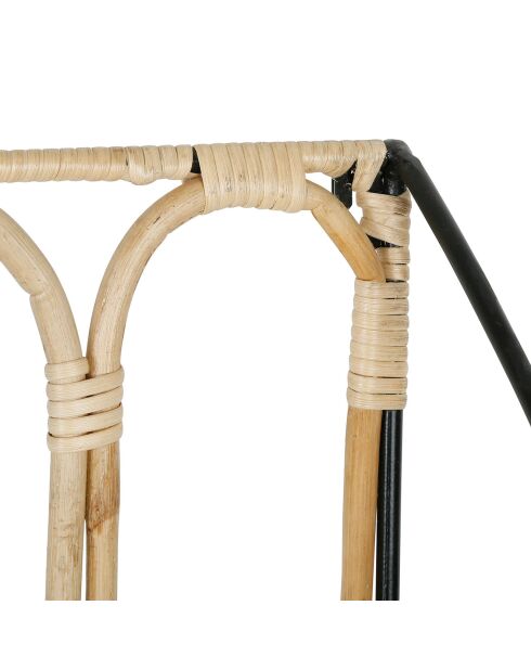 Etagère murale 2 niveaux Monarque naturel/noir - 61.5x31x56 cm