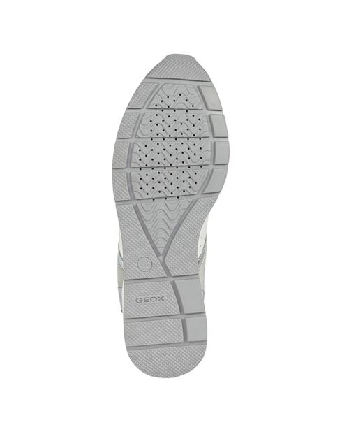 Baskets en Cuir Zosma blanc/gris - Talon 7 cm