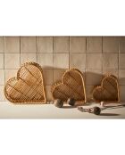 3 natuurlijke hartvormige bakjes