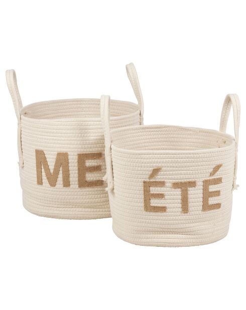 2 cestini marini Un'estate al mare ecru/naturale
