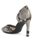 Escarpins en Cuir Faviola gris froid - Talon 9 cm