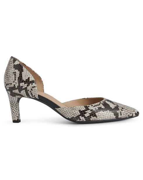 Escarpins en Cuir Bibbiana gris froid - Talon 6.5 cm