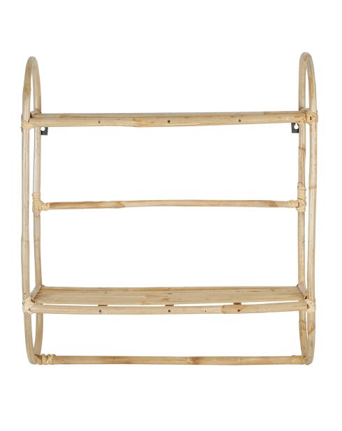 Etagère murale 2 niveaux Splendeur naturel - 50x54x18 cm