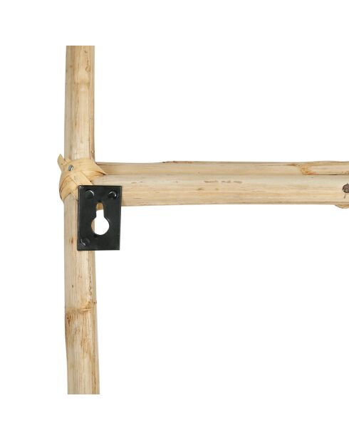 Etagère murale 2 niveaux Splendeur naturel - 50x54x18 cm