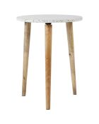 Table d'appoint Terrazzo blanc - D.42x53 cm