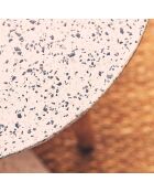Table d'appoint Terrazzo blanc - D.42x53 cm