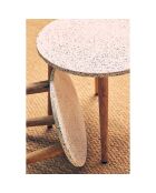 Table d'appoint Terrazzo blanc - D.42x53 cm